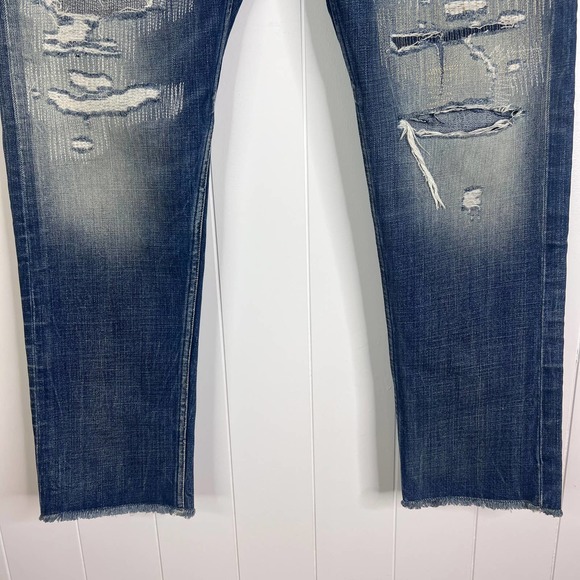 Scotch & Soda Dean Men's Intentionally Distressed and Patched Straight L… - Picture 3 of 14
